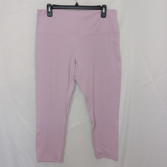 Lululemon Align High Rise Crop 23" Lined Leggings Rose Blush Womens 14 - Picture 4 of 12